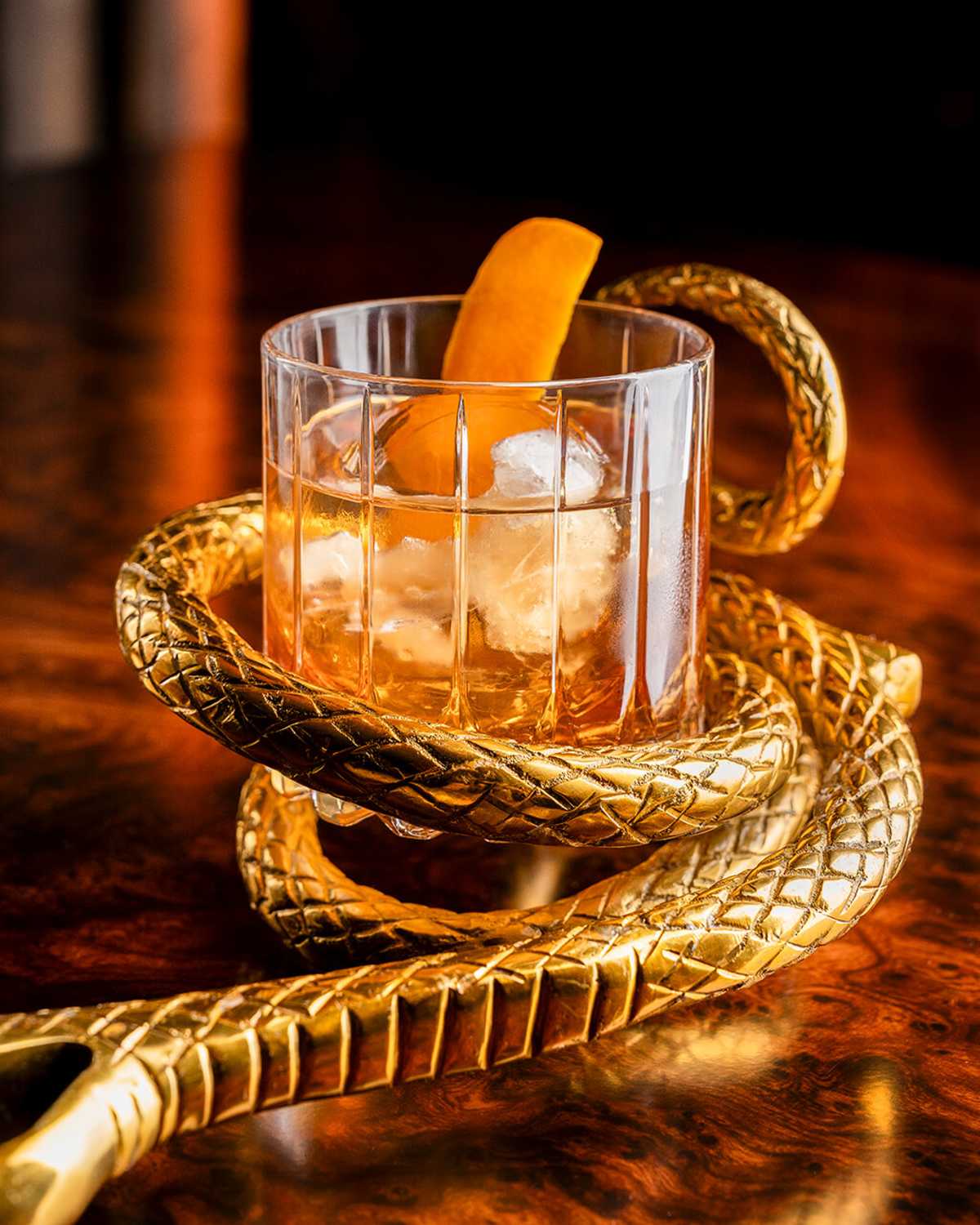 Craft cocktail at Little Bubble Bar, the entry lounge at Delilah Las Vegas
