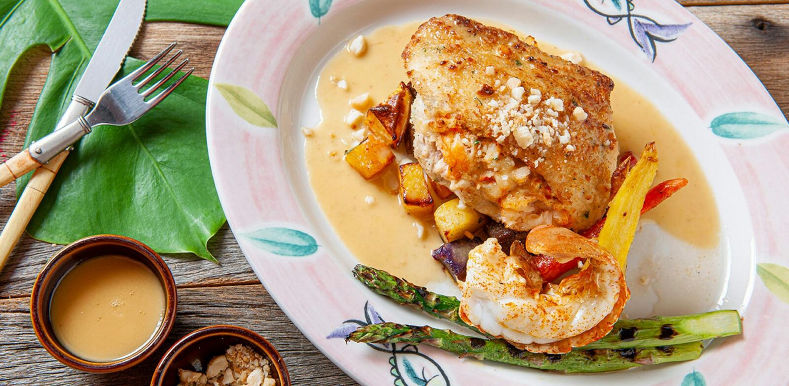 Signature stuffed fish at Mama's Fish House, Maui