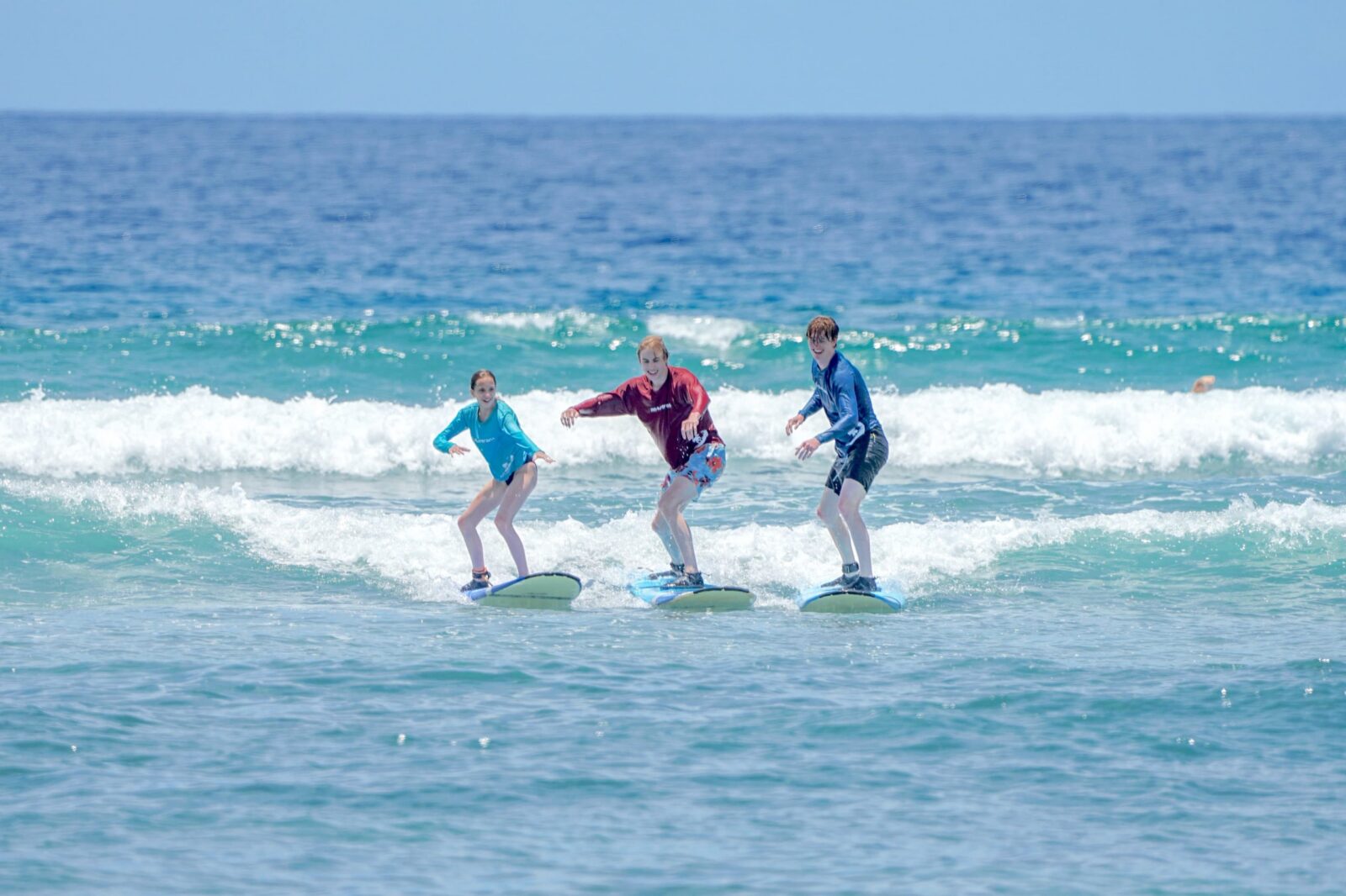 Kids surf lesson with Maui Surfer Girls at Ukumehame Beach